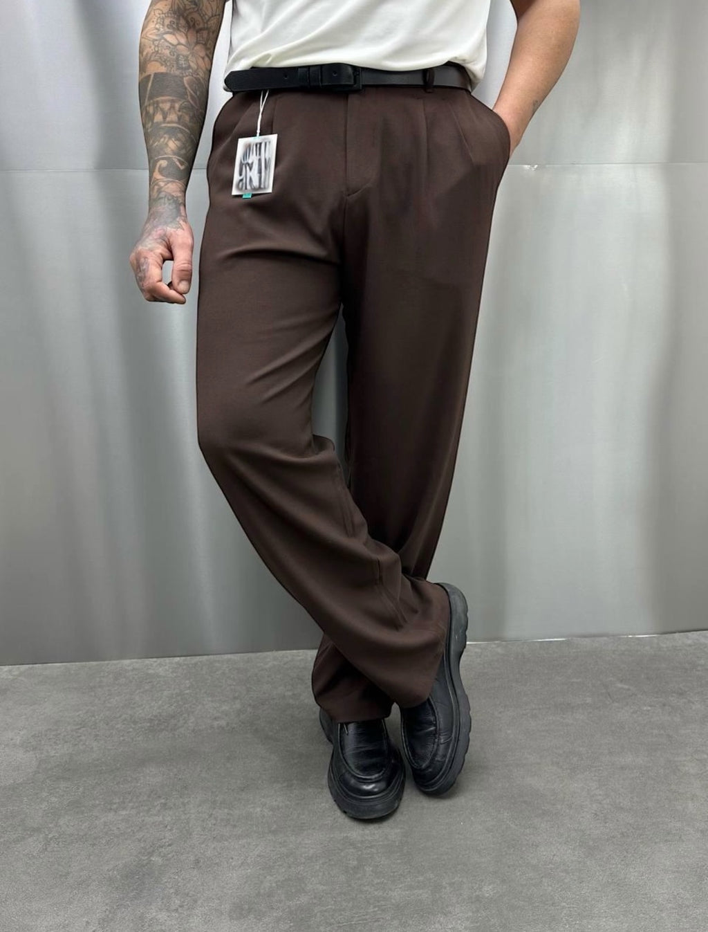 Baggy Kumaş Pantolon Kahve - 20010