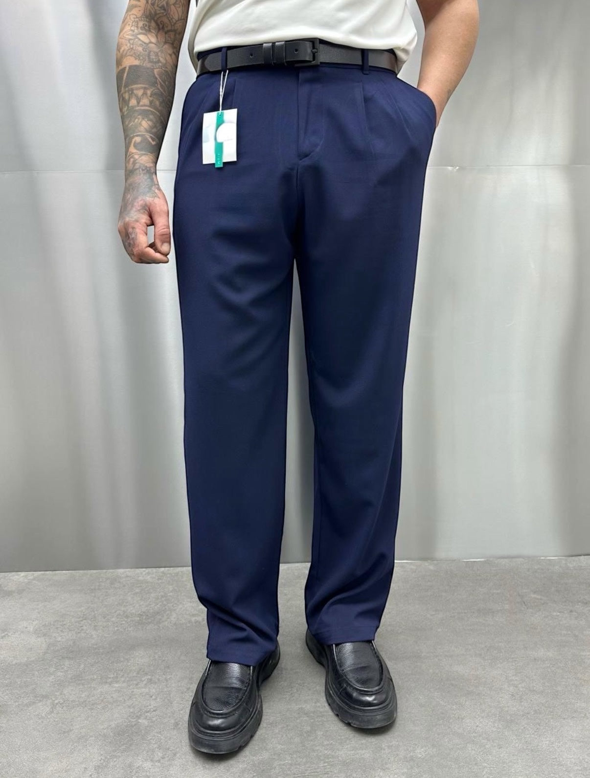 Baggy Kumaş Pantolon Lacivert - 20010