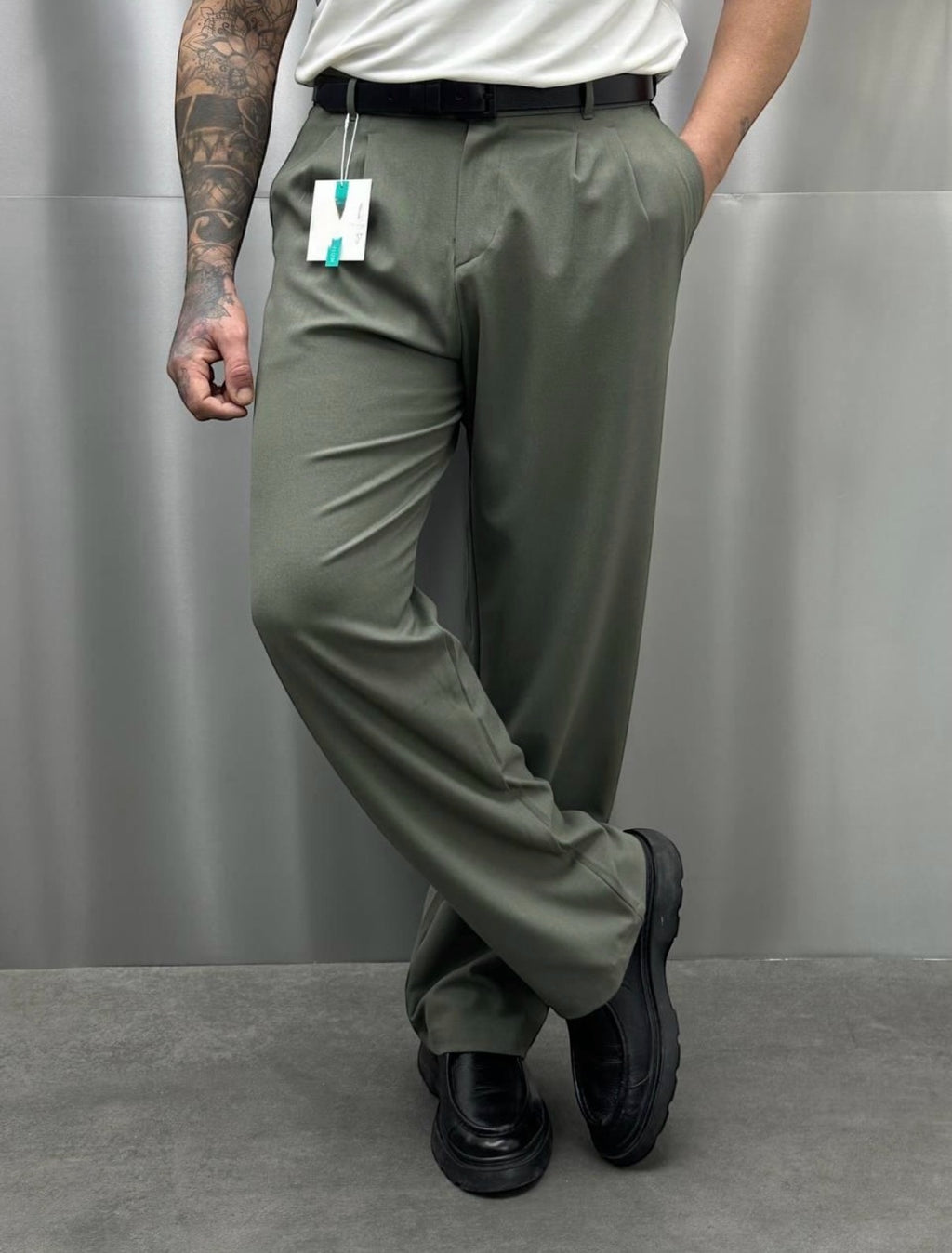 Baggy Kumaş Pantolon Haki - 20010