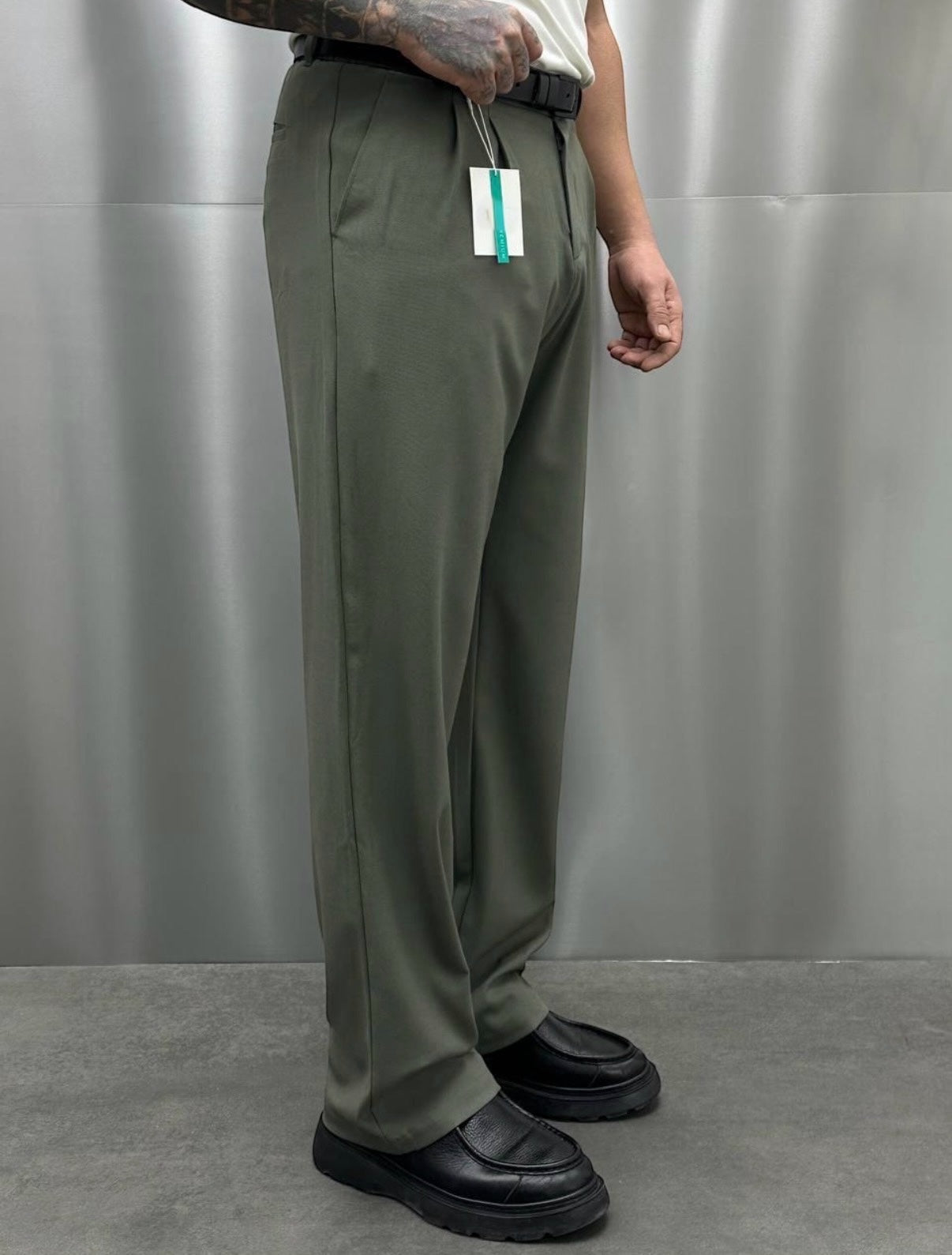 Baggy Kumaş Pantolon Haki - 20010